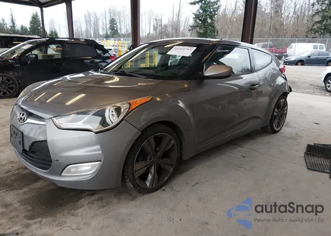 2013 Hyundai Veloster Base W/Black z USA, uszkodzony, nr VIN KMHTC6ADXDU085982